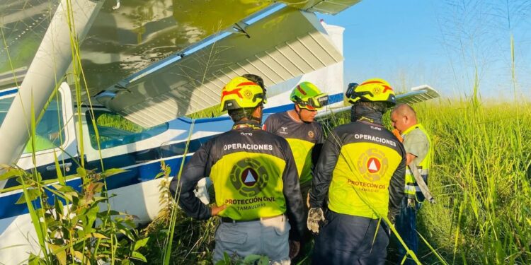 Se desploma avioneta en Aldama