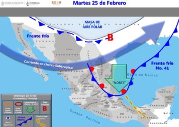 Este martes, frente frío 42 en Tamaulipaso
