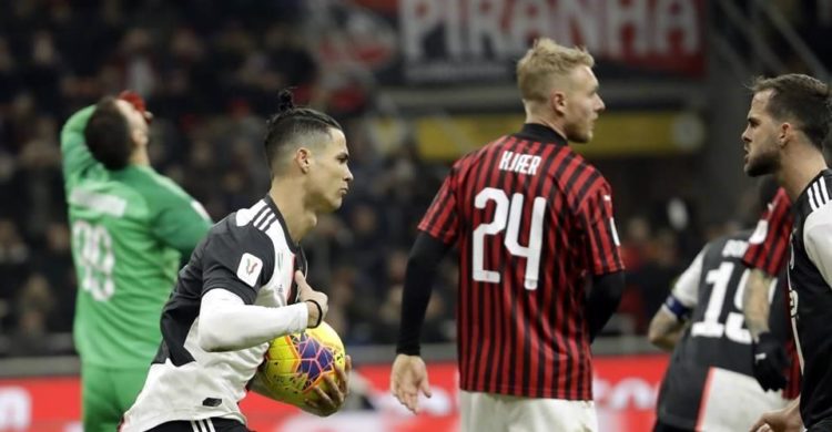 Firma CR7 de penal empate de La Juve contra el Milán