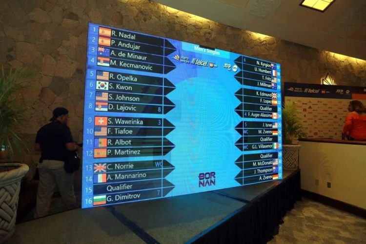 Listo el cuadro del Abierto Mexicano de Tenis