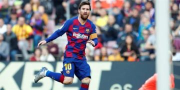 Poker de Messi con el Barcelona