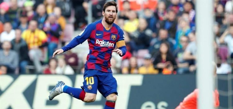 Poker de Messi con el Barcelona