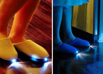 No más golpes en el dedo chiquito. Pantunflas con luces alumbrarán tu camino en la oscuridad