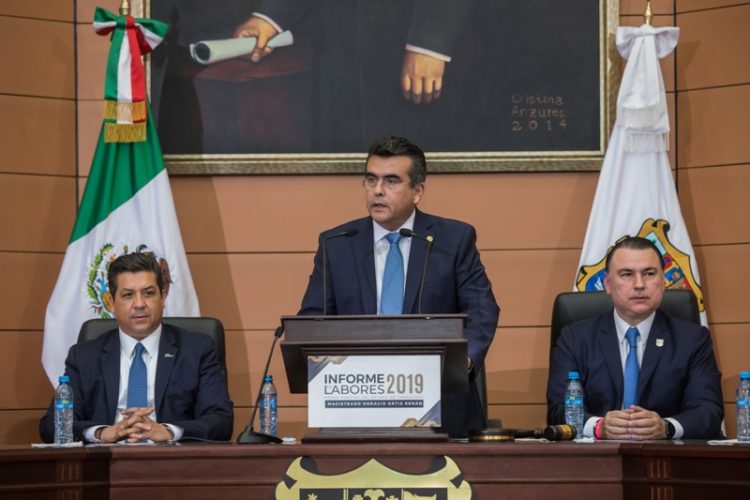 Rinde informe 2019 el  Presidente del Poder Judicial de Tamaulipas 