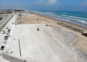 Avanzan trabajos del parque costero en Playa Bagdad