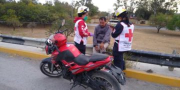 Herido motociclista tras falla mecánica