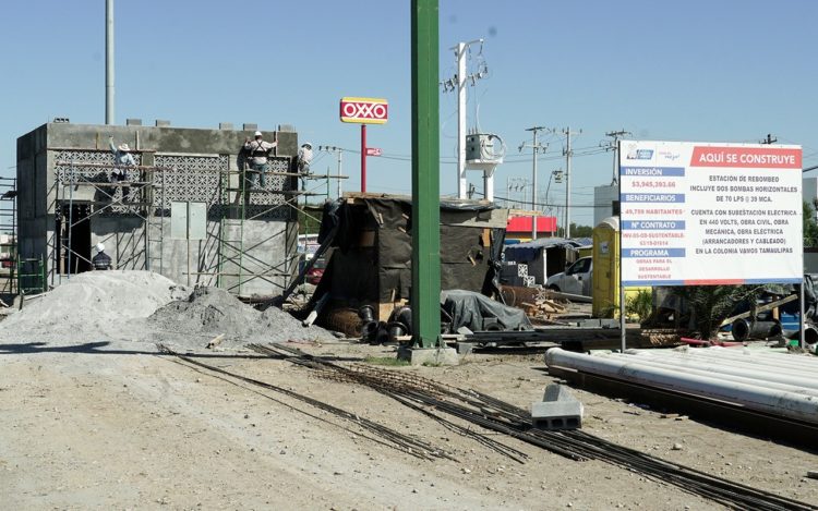 Construye Municipio planta de rebombeo en sector sur