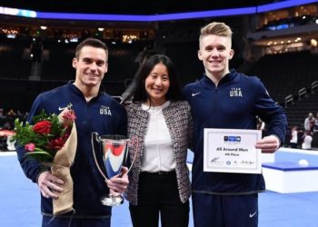 Levanta la mano federación de gimnasia de Estados Unidos