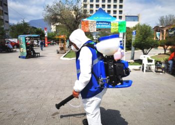 Gobierno  de Victoria, realiza sanitización en espacios públicos.