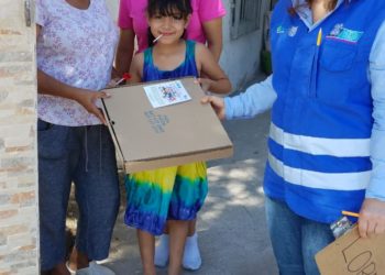 Obsequia Rivas 500 pizzas a niñas y niños para festejarlos en su día