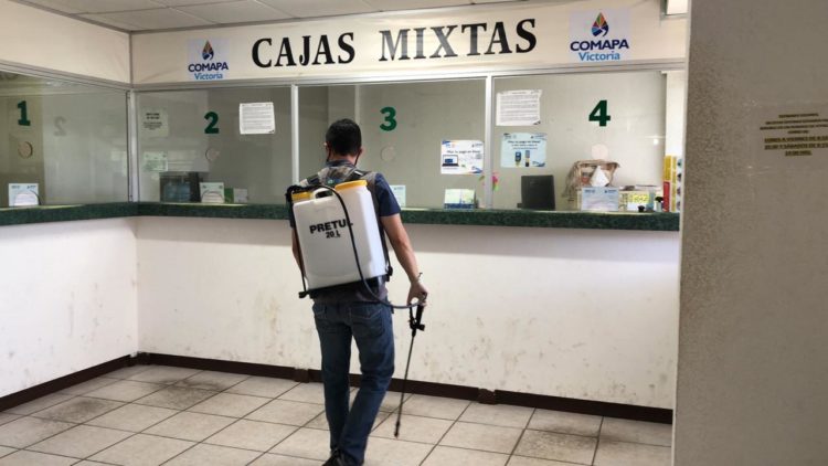 Refuerza COMAPA Victoria medidas sanitarias