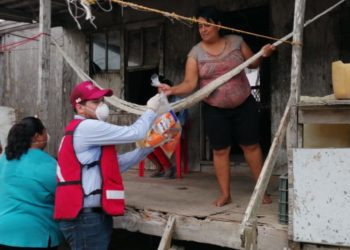Entregan despensas a habitantes de Playa Bagdad