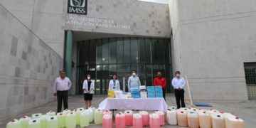 Entrega Mario López material de seguridad e higiene a ISSSTE, UMF 39 del IMSS y PC, por COVID-19