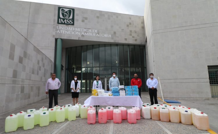 Entrega Mario López material de seguridad e higiene a ISSSTE, UMF 39 del IMSS y PC, por COVID-19