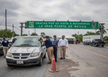 Activa Protección Civil filtros sanitarios en carreteras de entrada a Matamoros
