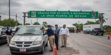 Activa Protección Civil filtros sanitarios en carreteras de entrada a Matamoros