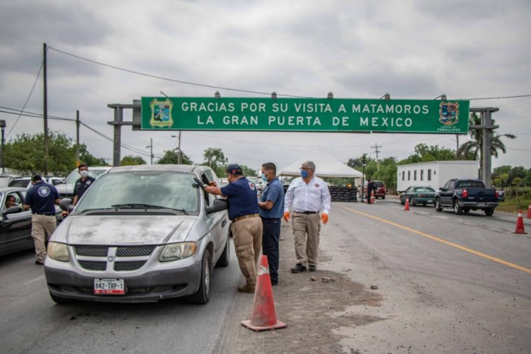 Activa Protección Civil filtros sanitarios en carreteras de entrada a Matamoros