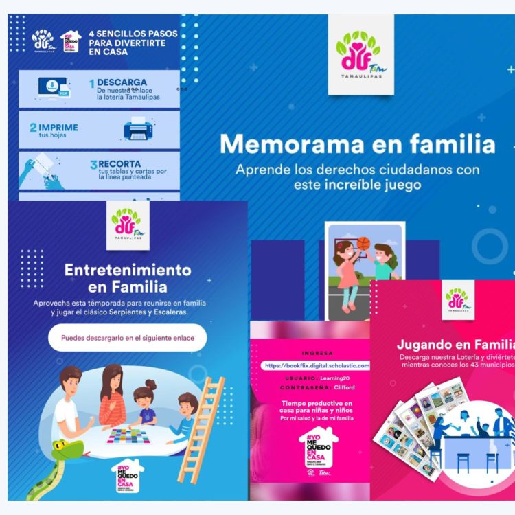 Genera DIF Tamaulipas contenido para entretenimiento familiar durante el aislamiento social
