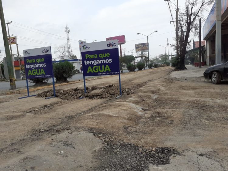 Se detienen obras de cambio tuberia de la red de agua potable