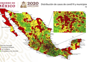 Lopez-Gatell presenta mapa de zonas con mayor contagio de Covid-19