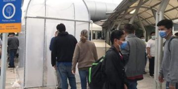 Colocan cabinas de sanitización en Puentes Internacionales