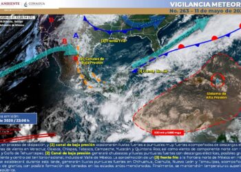 Frente frío 60 trae fuertes vientos, lluvias y granizo al norte del país