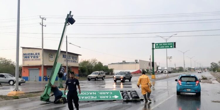Mega-apagón en Nuevo Laredo, por tormenta
