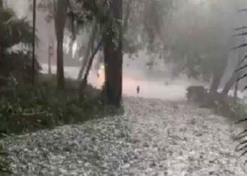 Granizada ‘pinta de blanco’ zona metropolitana de Monterrey