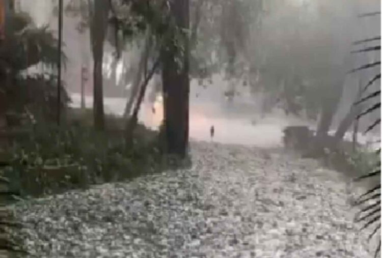 Granizada ‘pinta de blanco’ zona metropolitana de Monterrey