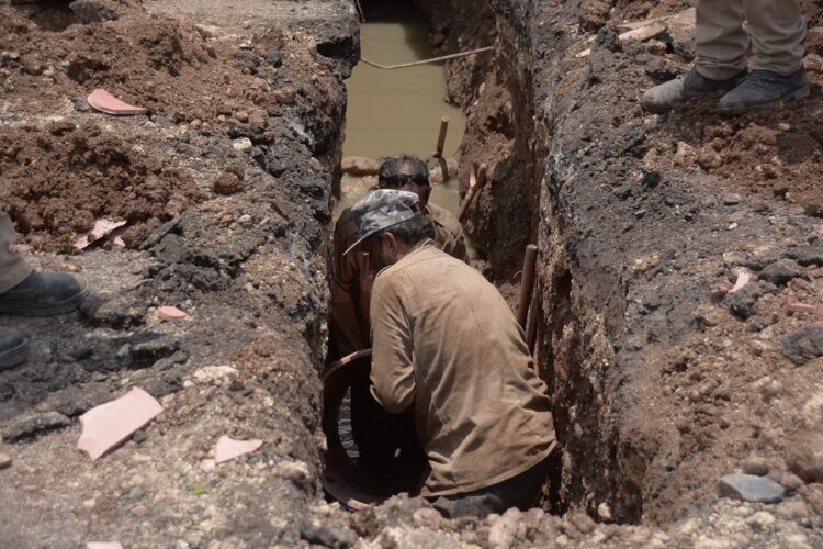 Rehabilita COMAPA Victoria drenaje en Col. San Francisco