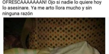 Denuncian en redes sociales a sujeto que ofrecía en venta a bebé