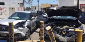 Dos lesionados en choque