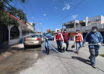 Realiza Gobierno de Matamoros jornada de limpieza y sanitización en FOVISSSTE