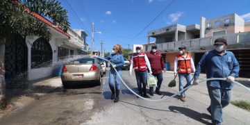 Realiza Gobierno de Matamoros jornada de limpieza y sanitización en FOVISSSTE