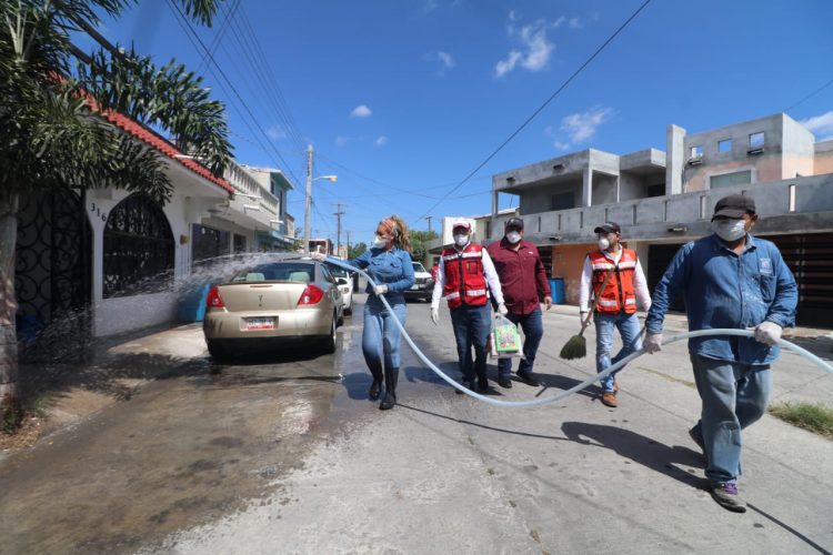 Realiza Gobierno de Matamoros jornada de limpieza y sanitización en FOVISSSTE