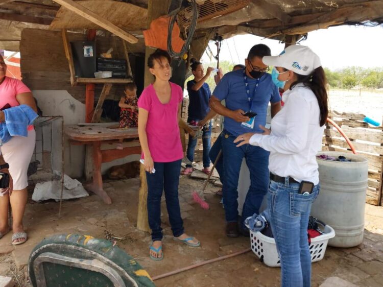 Censan a familias damnificadas por tormenta en N. Laredo