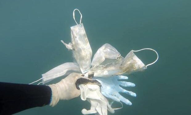 Mascarillas y guantes ensucian el lecho del mar Mediterráneo