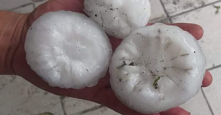 Granizo rompe parabrisas de autos en Valles, San Luis Potosí