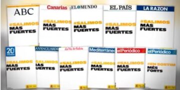 Prensa Española manda mensaje motivacional historico en sus portadas impresas