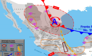 Prevén fuertes lluvias en gran parte de la República Mexicana