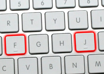 ¿Por qué las letras F y J tienen relieves en los teclados?