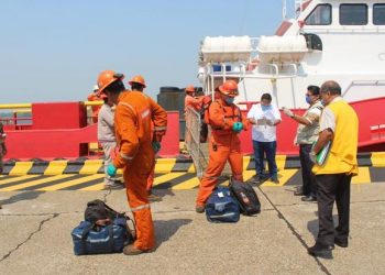 Vigilancia sanitaria a trabajadores de plataformas que llegaron a Tampico