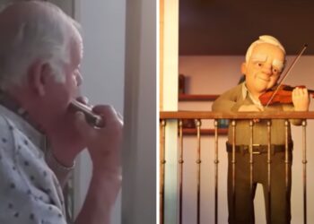 Crean película sobre abuelito que tocaba la armónica durante la cuarentena