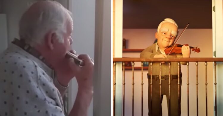 Crean película sobre abuelito que tocaba la armónica durante la cuarentena
