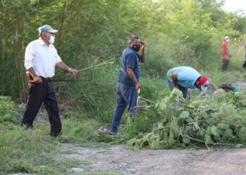 Continúa mantenimiento de drenes pluviales en Victoria.