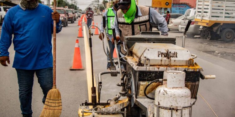 Matamoros se transforma con pavimentación de vialidades impulsadas por Mario López