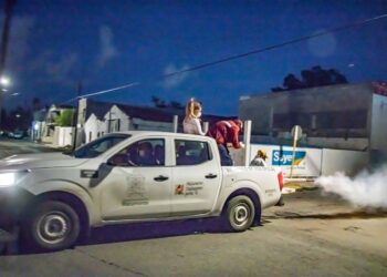 Continúa acciones de sanitización para mitigar COVID-19 en Matamoros