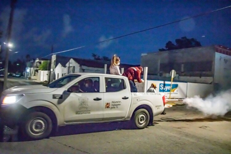 Continúa acciones de sanitización para mitigar COVID-19 en Matamoros