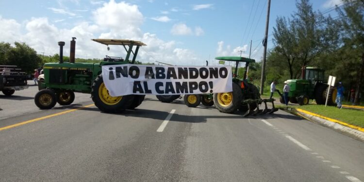 Sorgueros bloquean carreteras en norte y sur de Tamaulipas; exigen precio de garantía justo