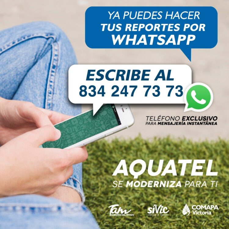 Activa COMAPA Victoria WhatsApp para reportes y aclaraciones